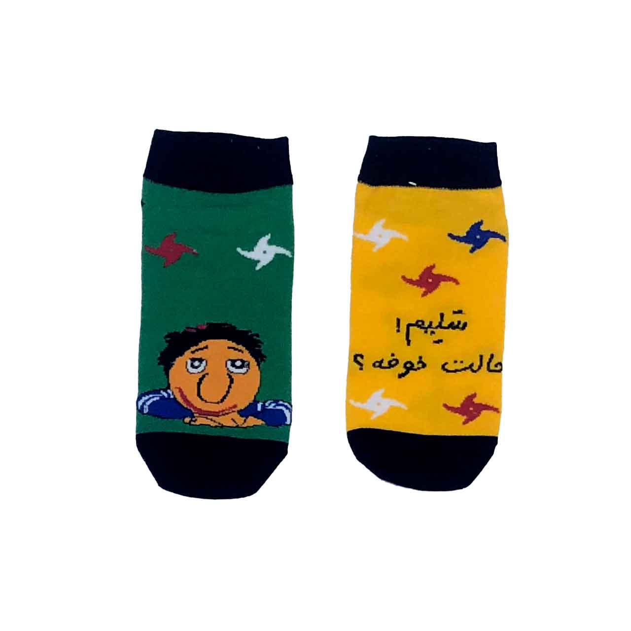 جوراب مچی نخی طرح کلاه قرمزی