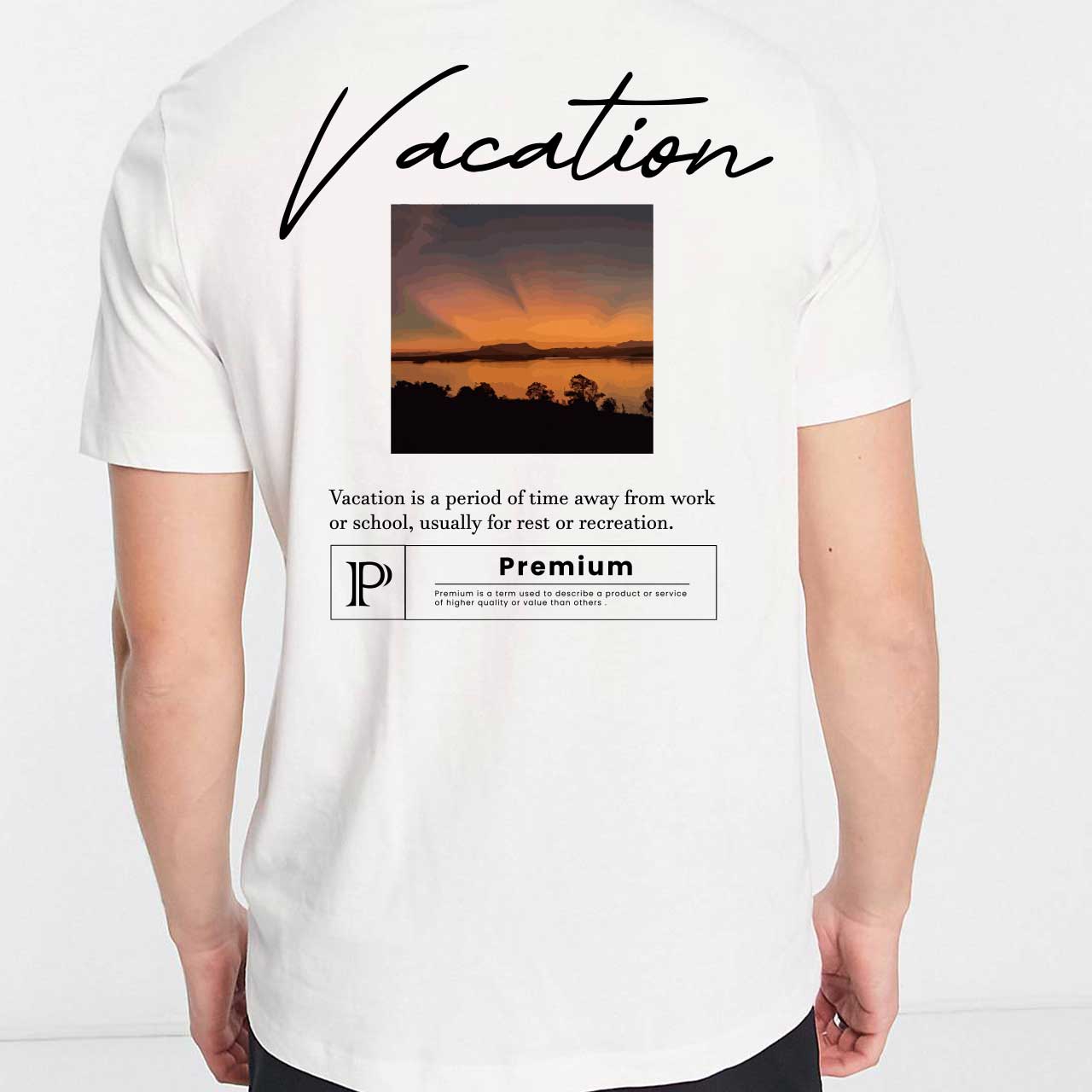 تیشرت نخی طرح تعطیلات vacation