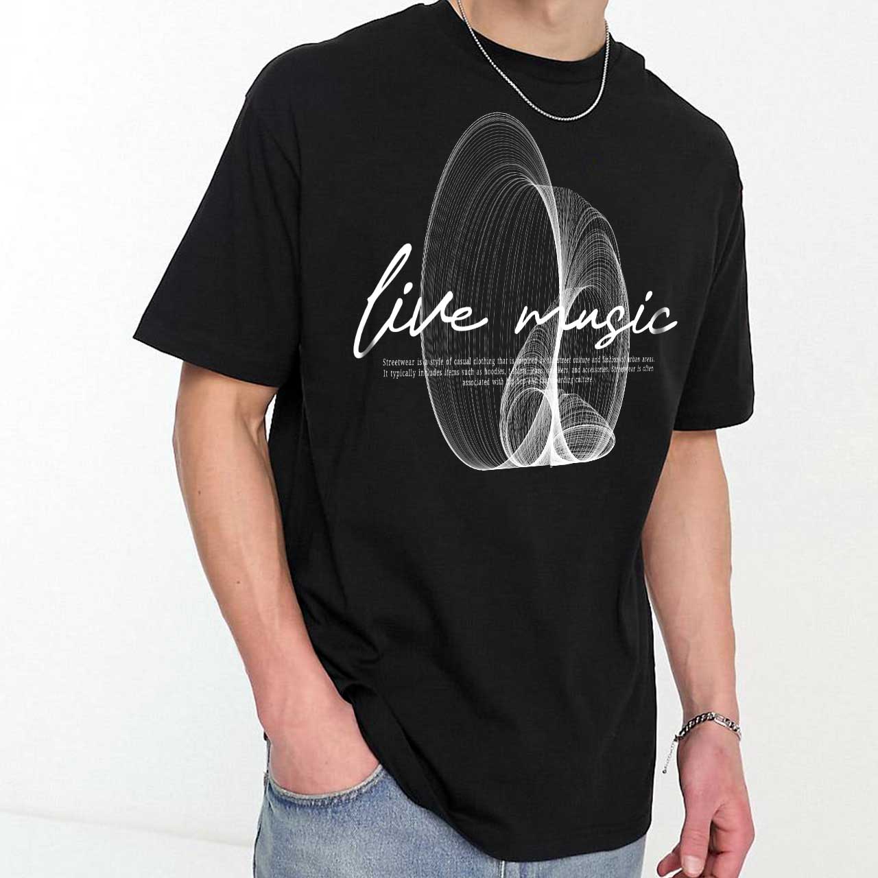 تیشرت موسیقی زنده استایل خیابانی street wear