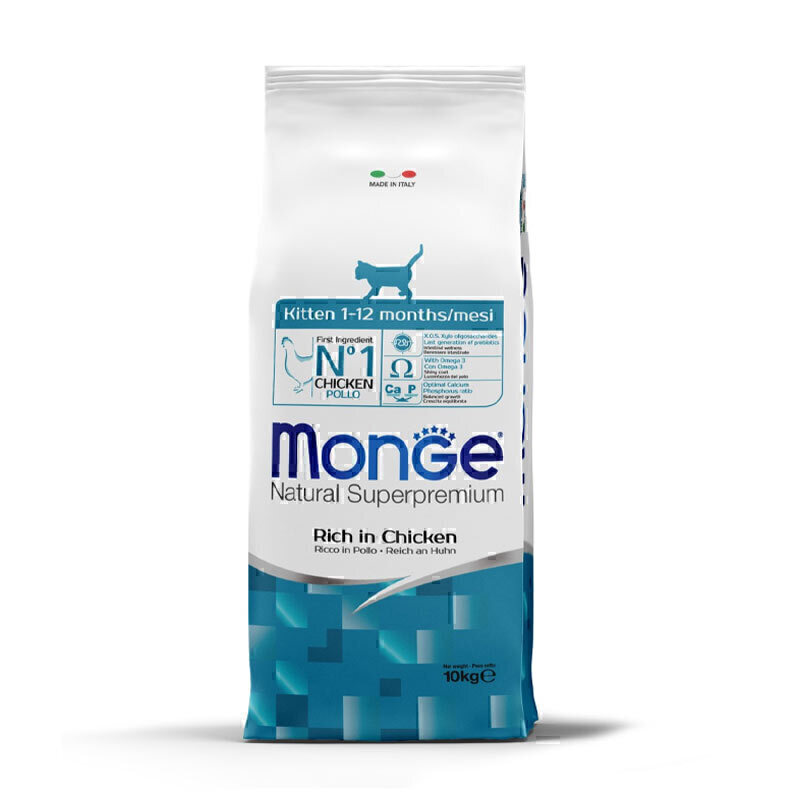 غذای خشک بچه گربه مونژ با طعم مرغ Monge Kitten Food With Chicken وزن 10 کیلوگرم