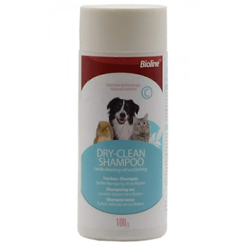 شامپو خشک حیوانات بایولاین Bioline Dry Clean Shampoo وزن 100 گرم