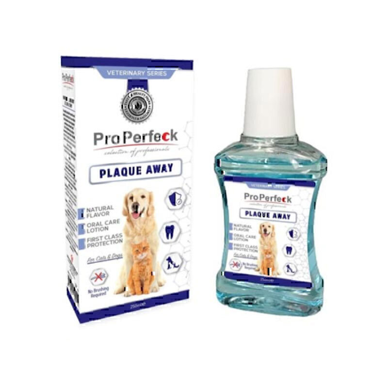 دهانشویه سگ و گربه پروپرفک Properfeck ‌‌Plaque Away حجم 250 میلی لیتر