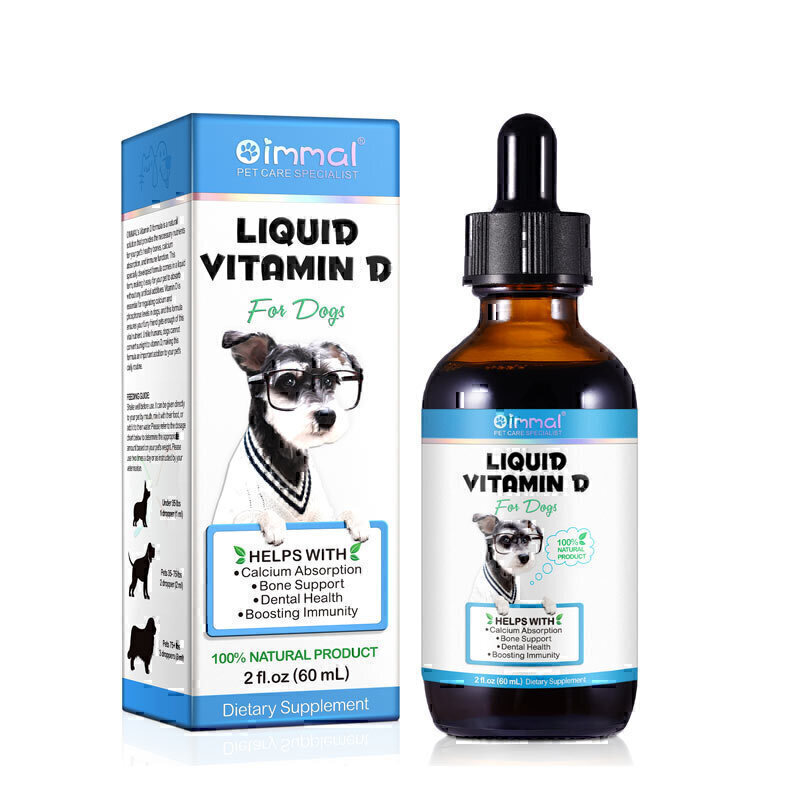 قطره ویتامین دی سگ اویمال Oimmal Liquid Vitamin D For Dogs حجم 60 میلی لیتر