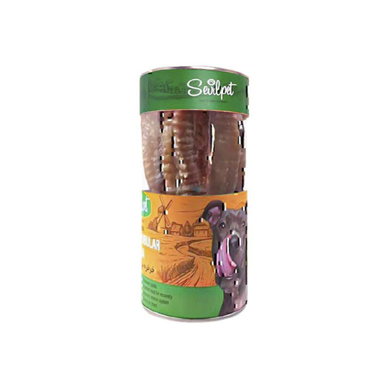 تشویقی خرخره بره سگ سویل پت Sevi Pet Lamb Trachea Dog Snack بسته 5 عددی