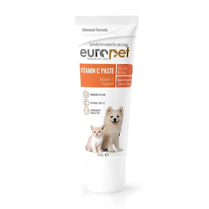 خمیر ویتامین سی یوروپت مخصوص سگ و گربه Europet Vitamin C Paste وزن 100 گرم