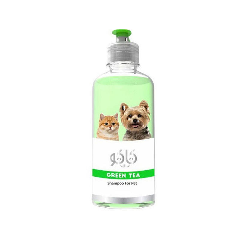 شامپو سگ و گربه کاکو با عصاره چای سبز Kako Cat & Dog Shampoo With Green Tea حجم 500 میلی‌لیتر