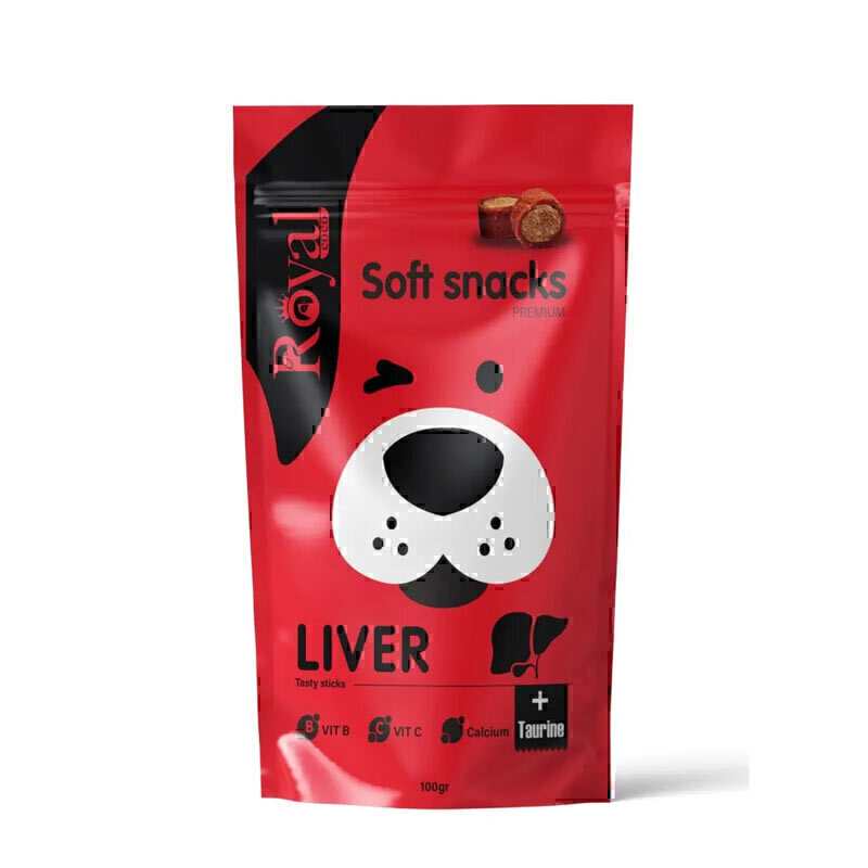 اسنک تشویقی نرم سگ رویال کوکو با طعم جگر وزن 100 گرم