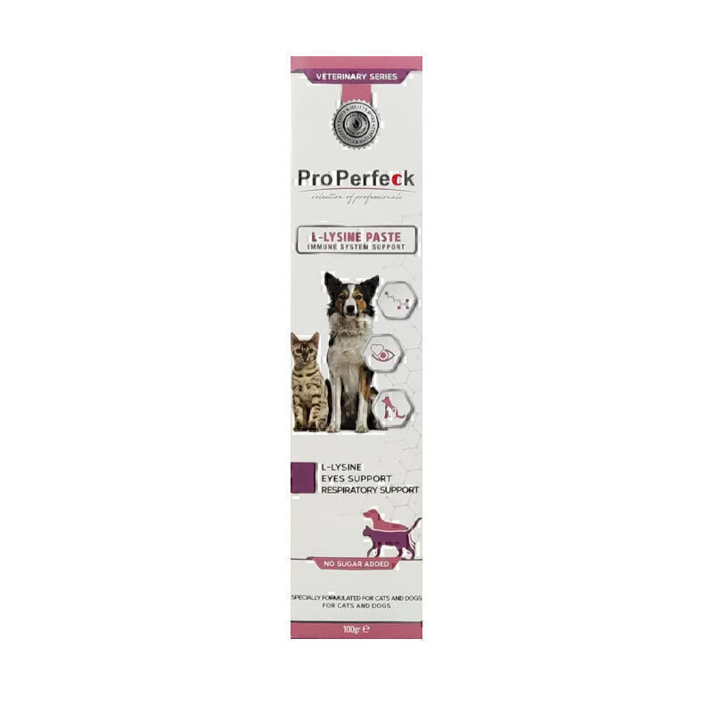خمیر تقویت سیستم ایمنی سگ و گربه پروپرفک ProPerfeck L-Lysine Paste وزن 100 گرم