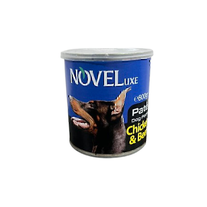 کنسرو سگ پته نوول لوکس با طعم مرغ و گوشت Novel Pate Dog Food With Chicken & Beef وزن 8۰۰ گرم